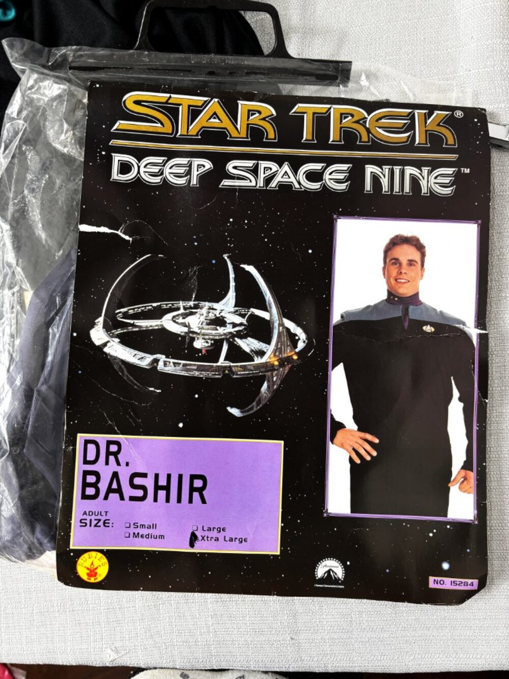 Star Trek Deep Space Nine Dr Bashir Teal Blk Shirt Discontinued Sz XL - NWT NOS